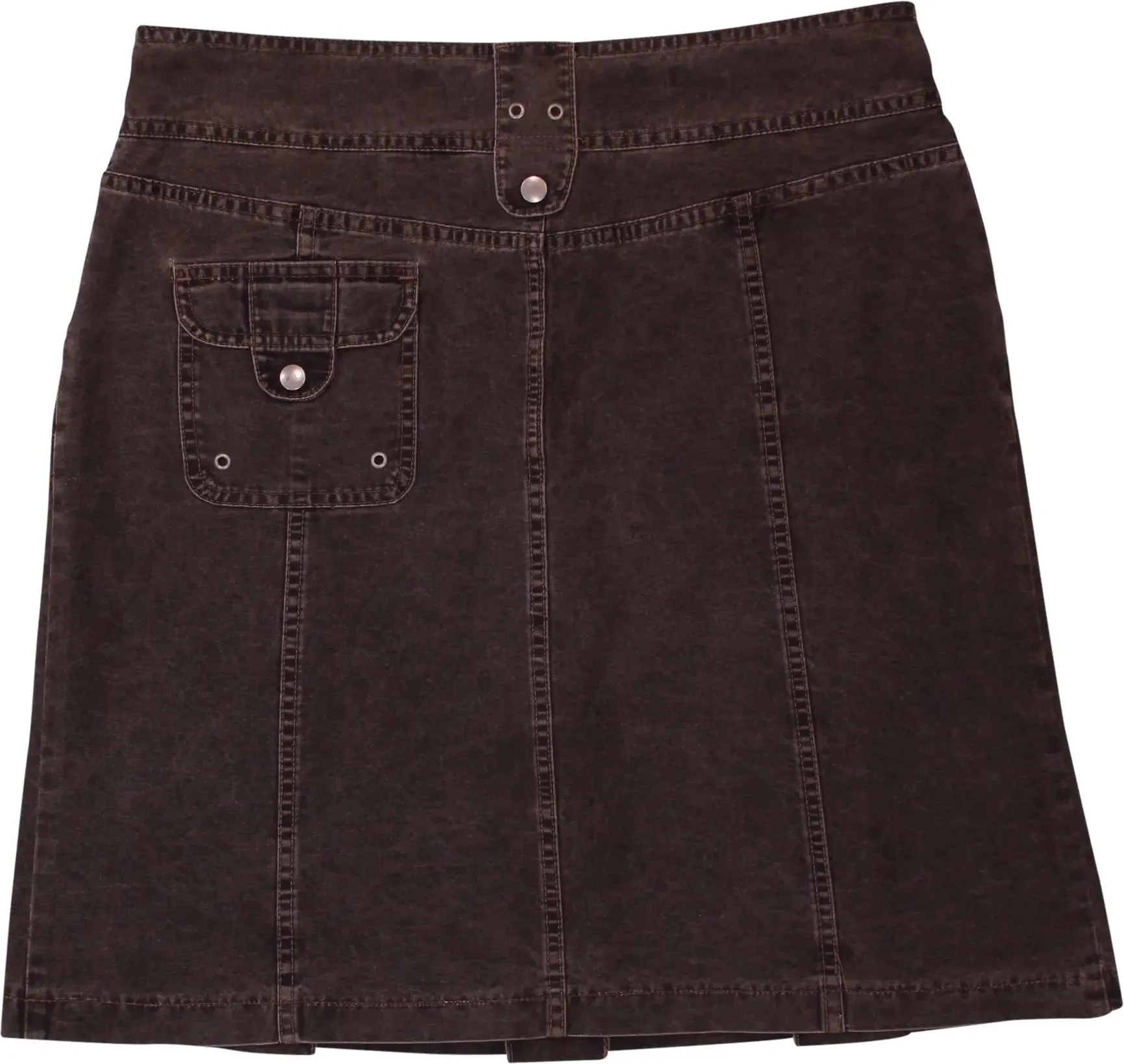 00s Brown Pleated Mini Skirt