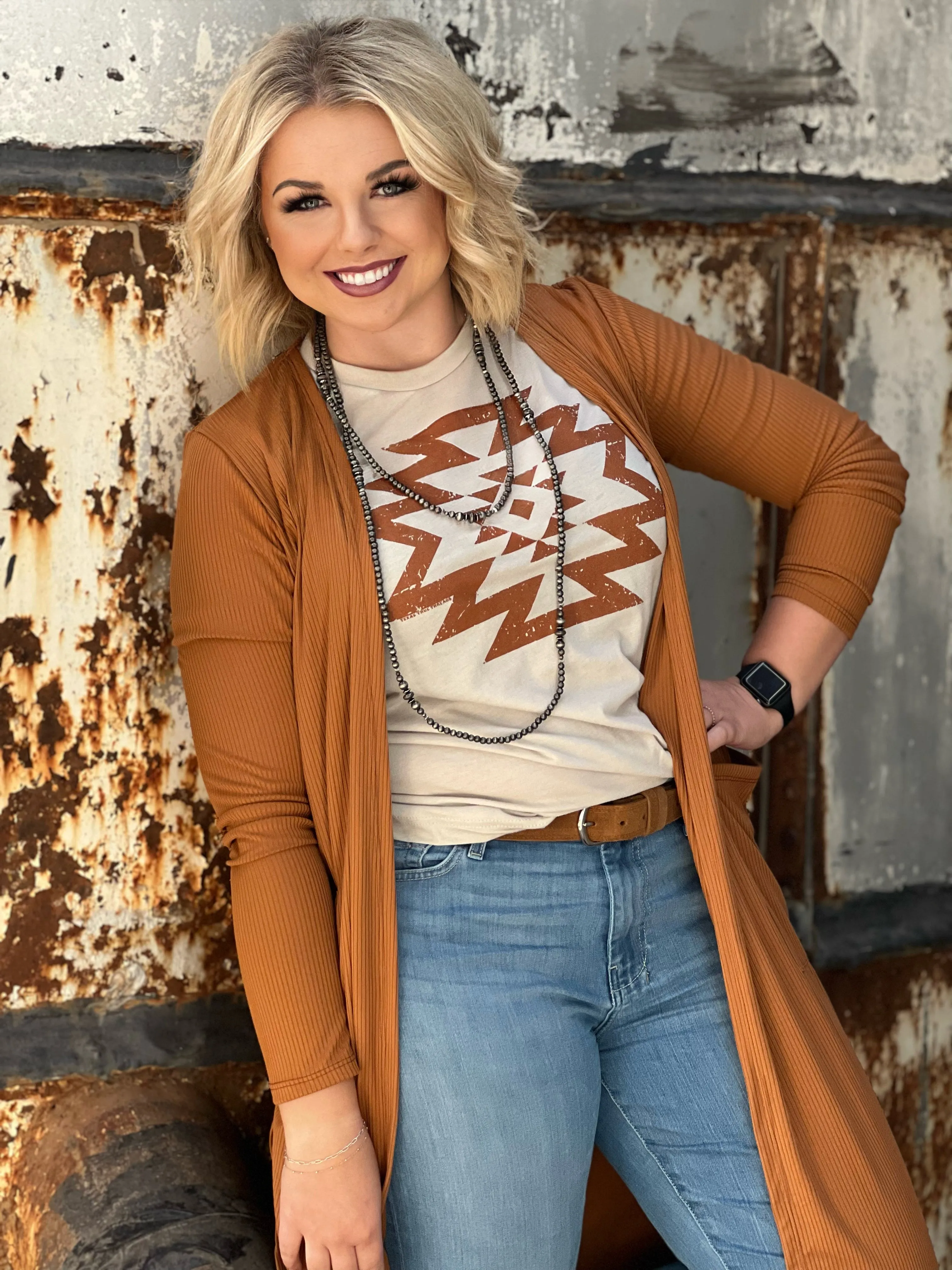 Alex Aztec on Cream Tee