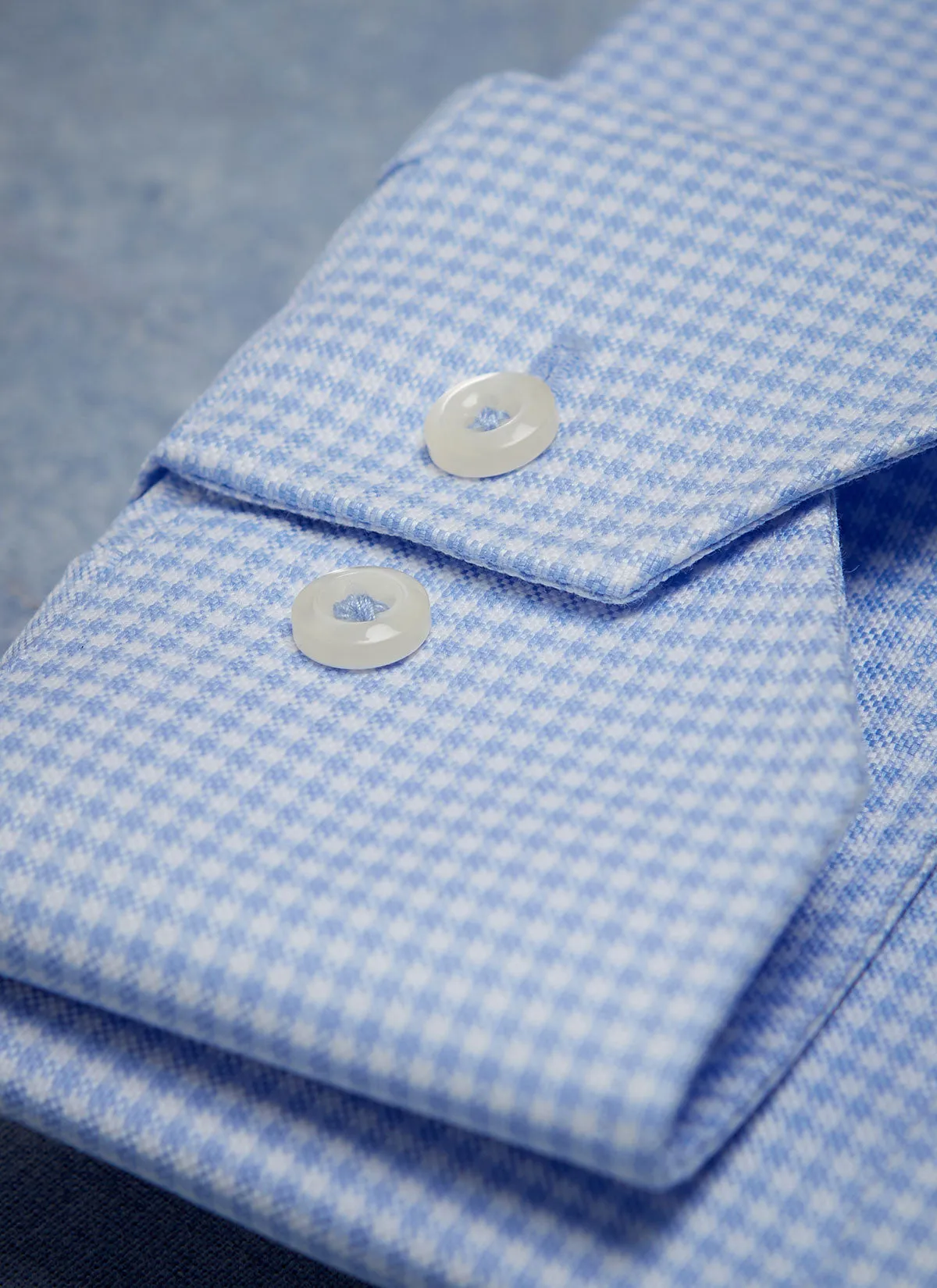Alexander in Blue Gingham Shirt