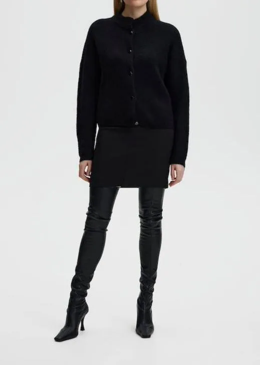 ALPHAGZ SHORT CARDIGAN | BLACK