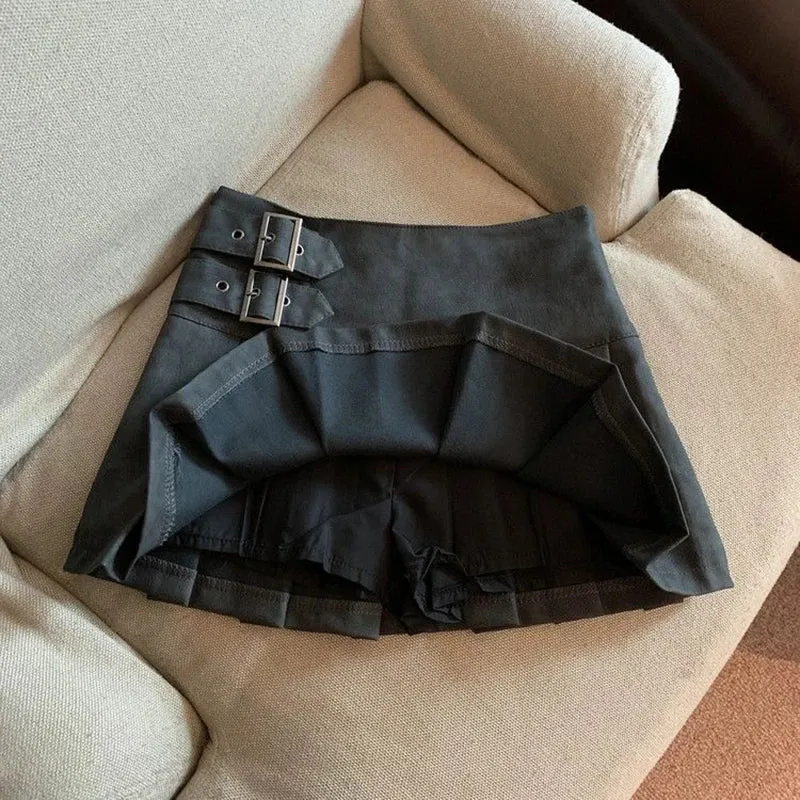 Alr™ Women's High-Waist Pleated Leather Mini Skirt