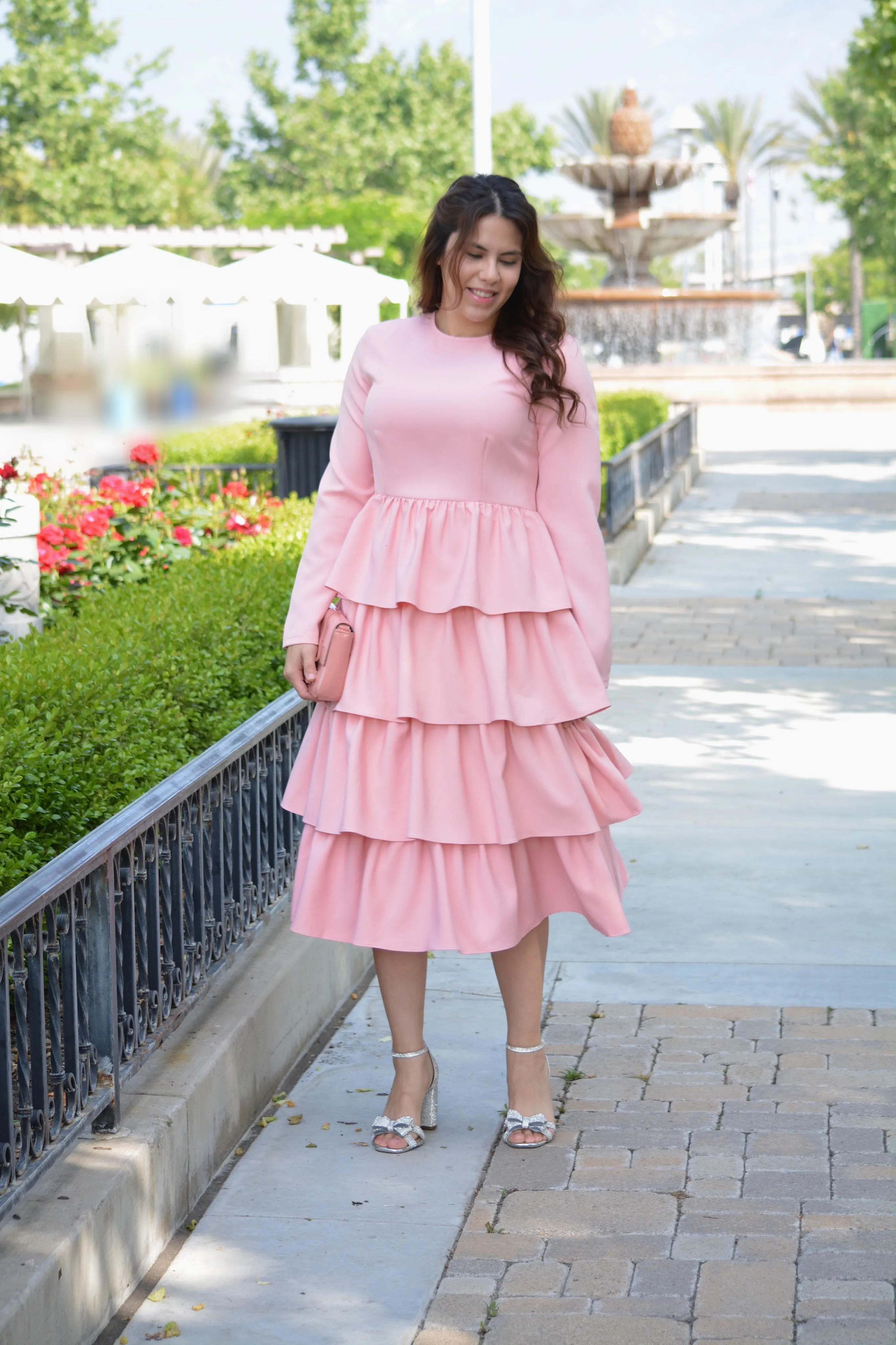 Amalfi Blush Ruffled Dress