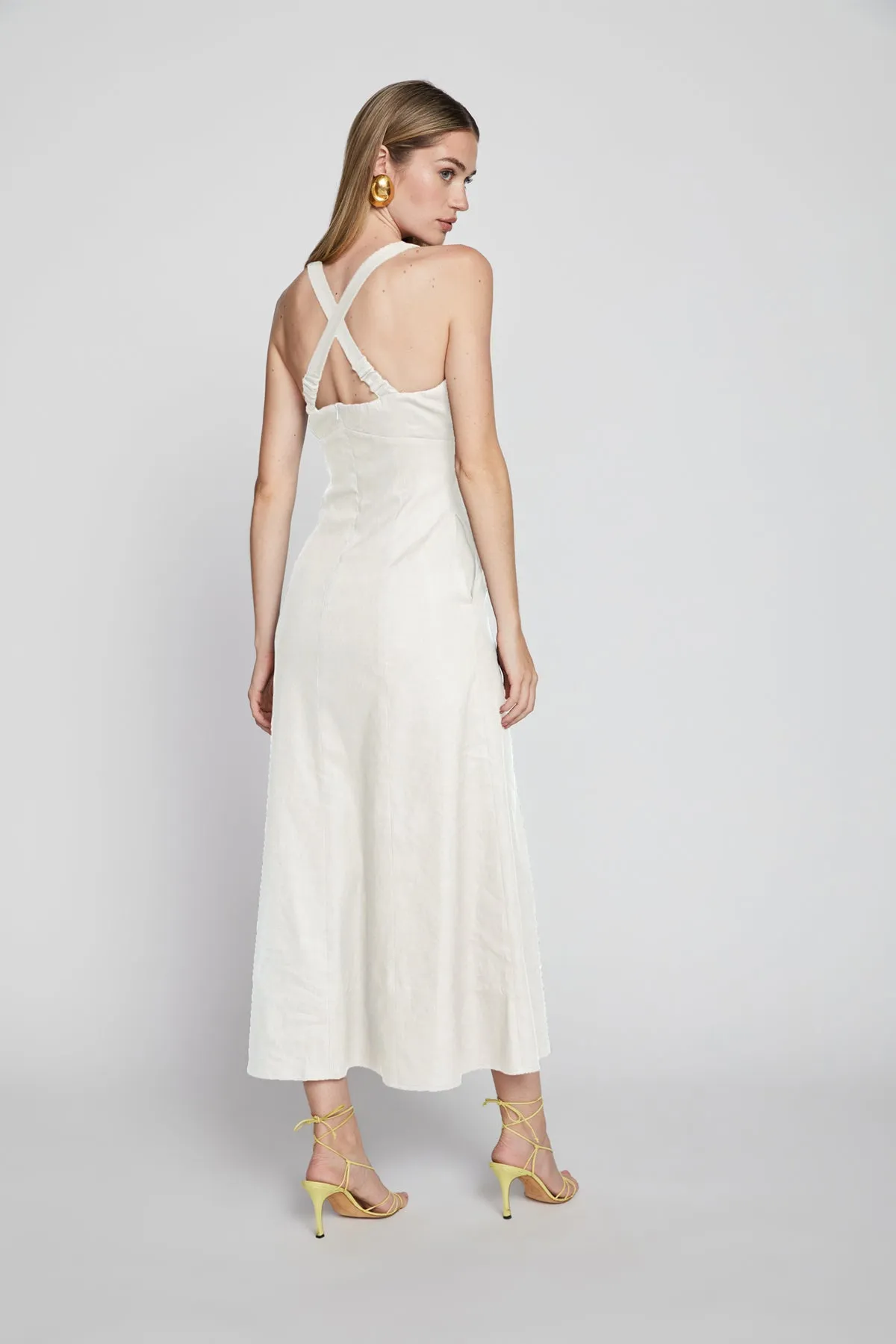 Bailey 44 Lilleth Linen Dress in Creme