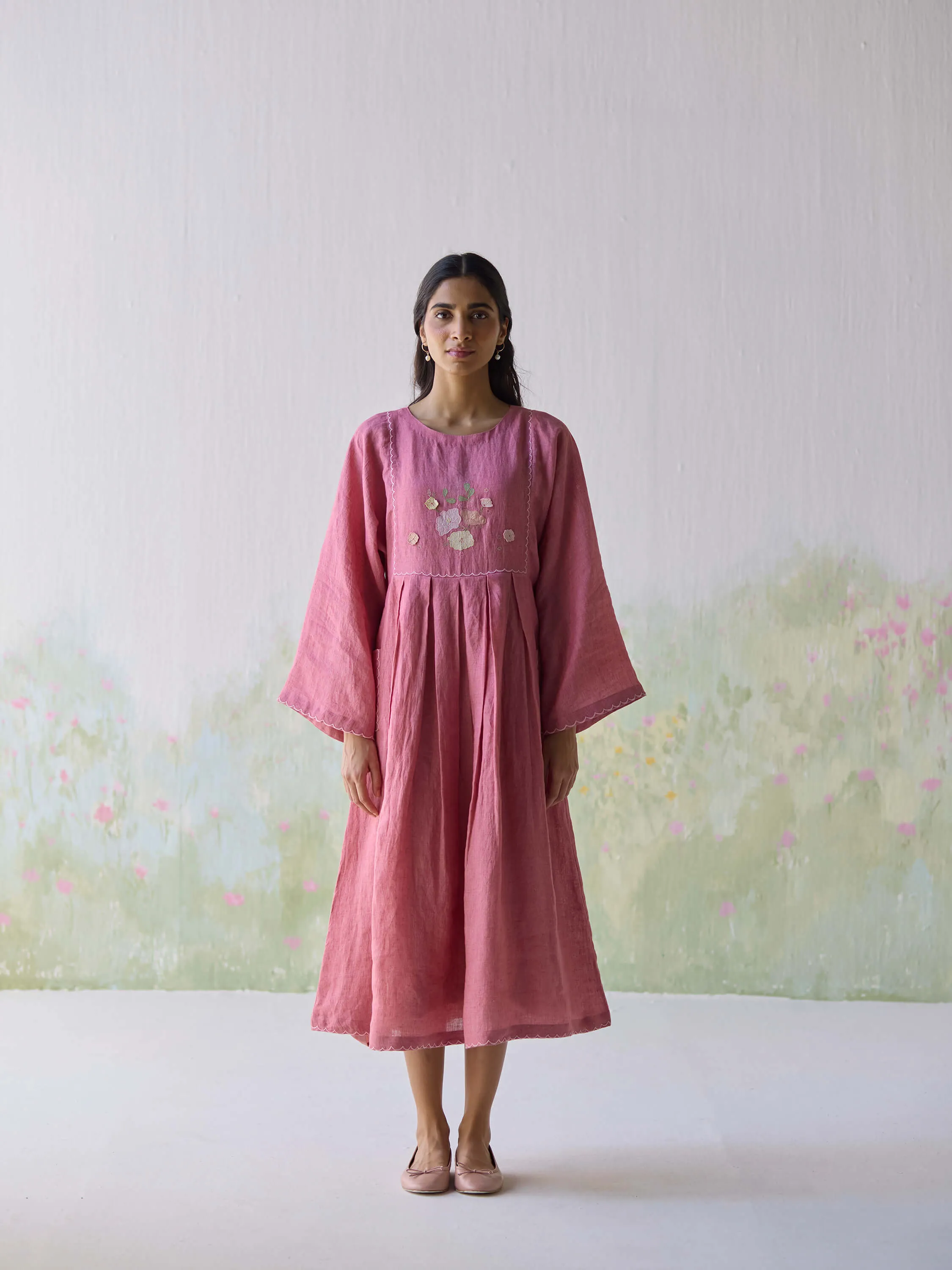 Berry Pickings Kaftan Midi Dress