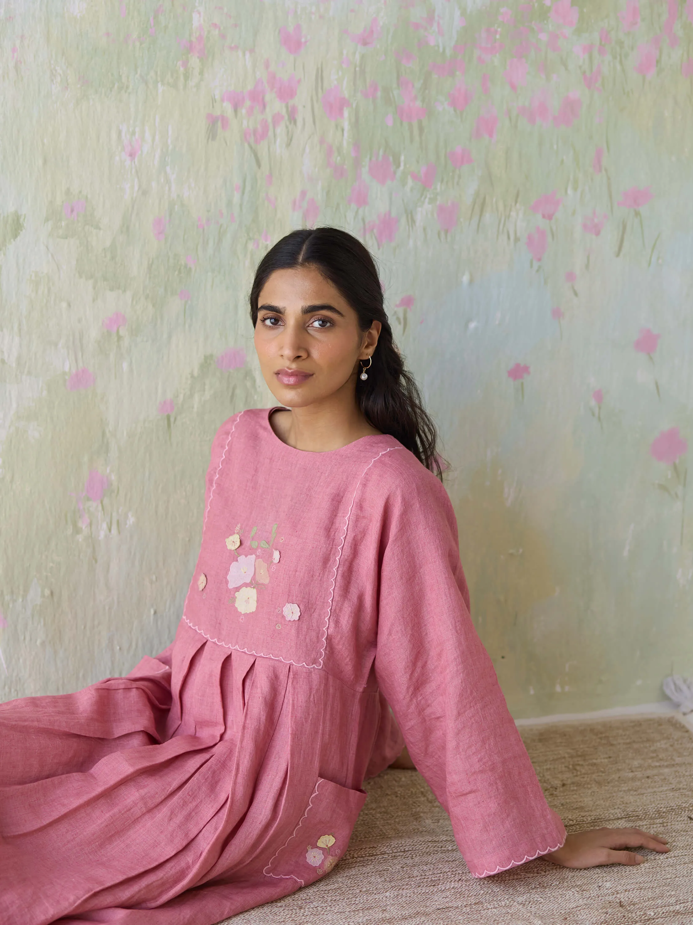 Berry Pickings Kaftan Midi Dress