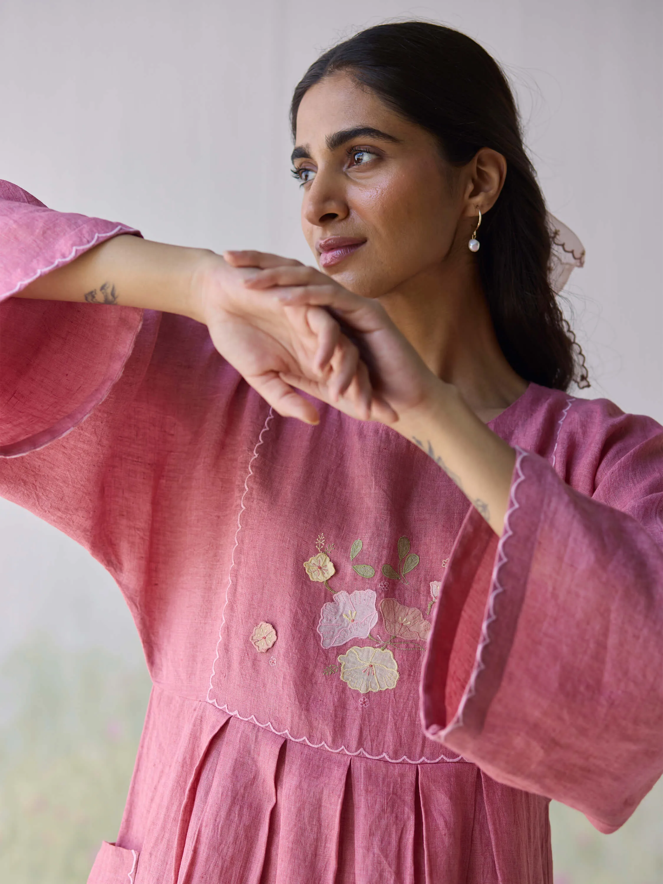 Berry Pickings Kaftan Midi Dress