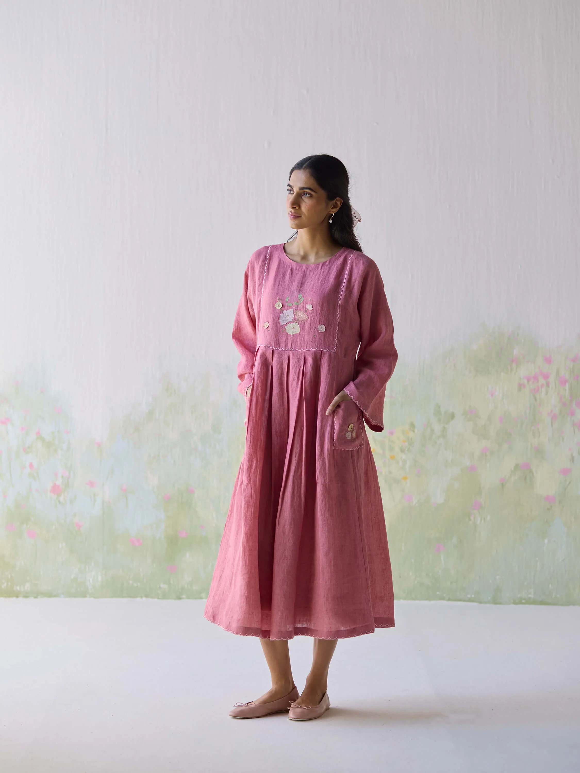 Berry Pickings Kaftan Midi Dress