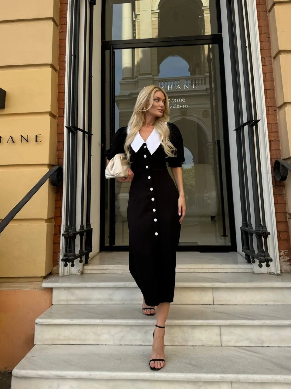 Black midi dress “Seraphina”