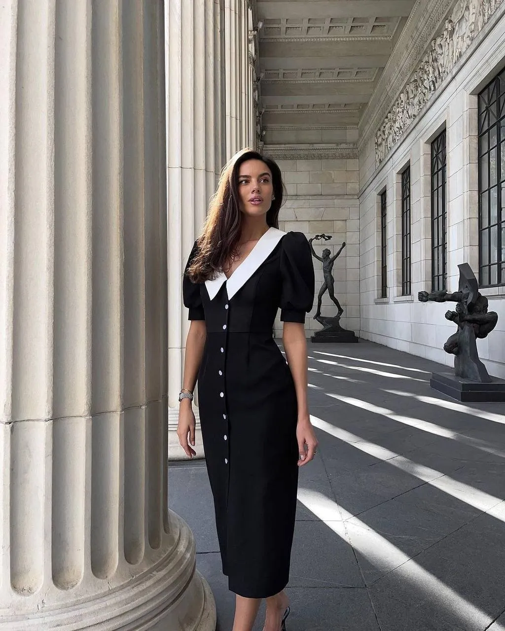 Black midi dress “Seraphina”