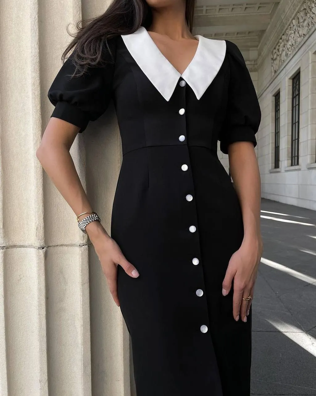 Black midi dress “Seraphina”