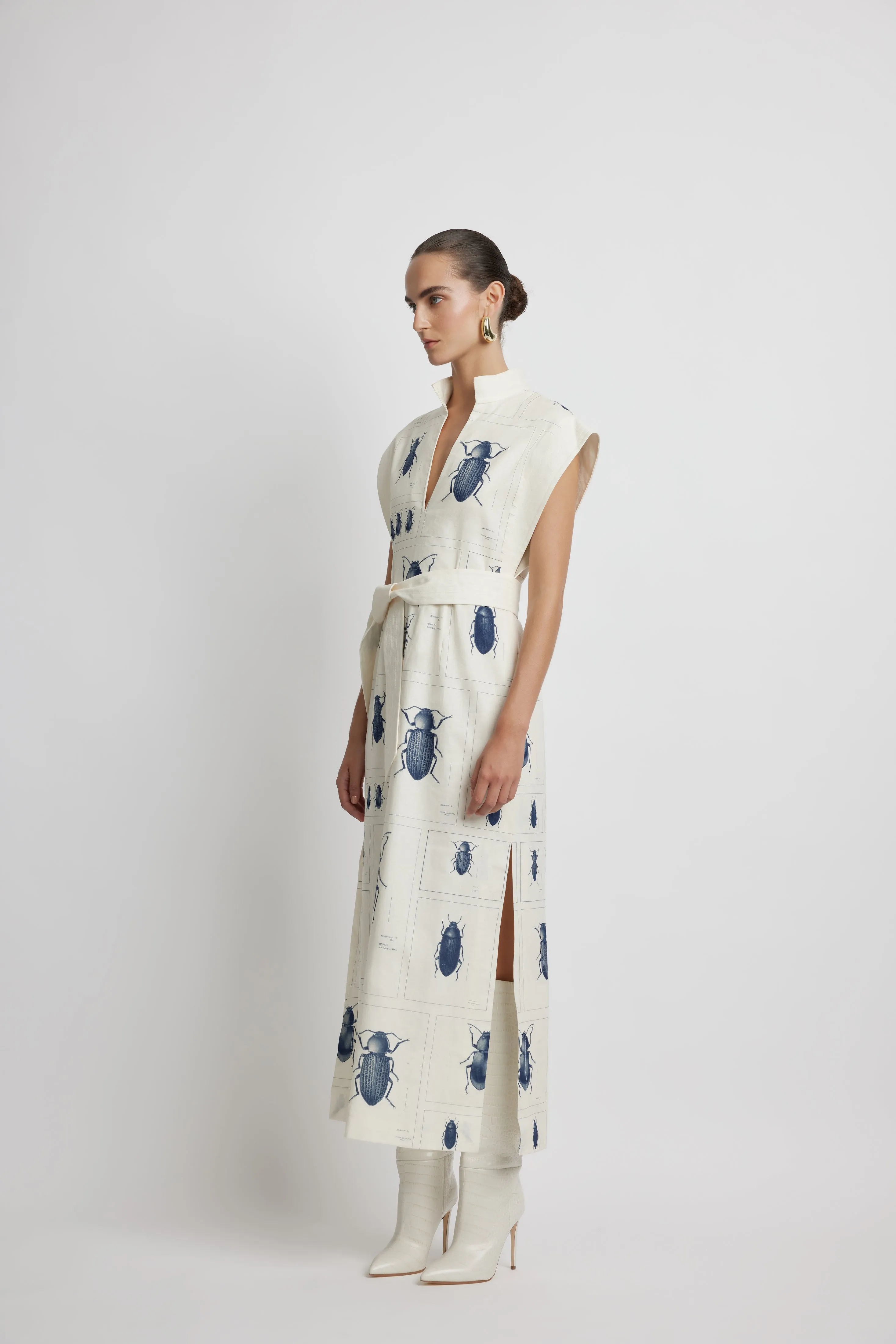 Bowshall Column Dress - Beetle Print