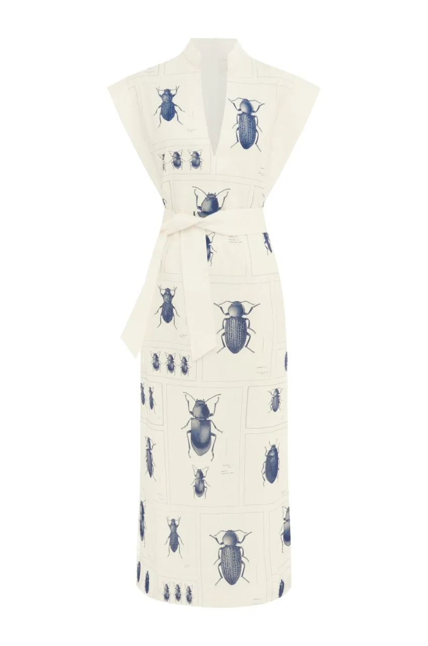 Bowshall Column Dress - Beetle Print