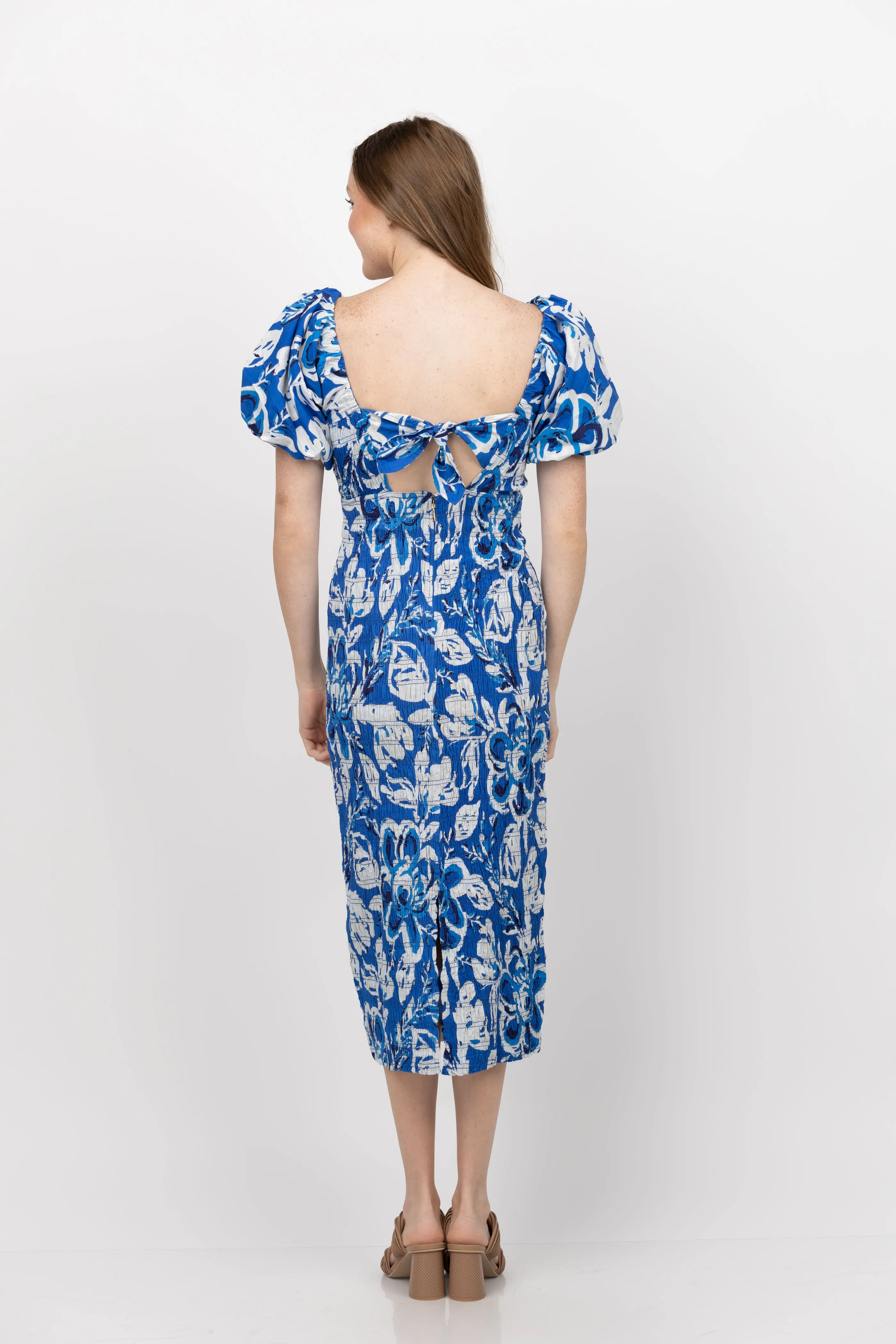 Cleobella Zora Midi Dress in Azure Print