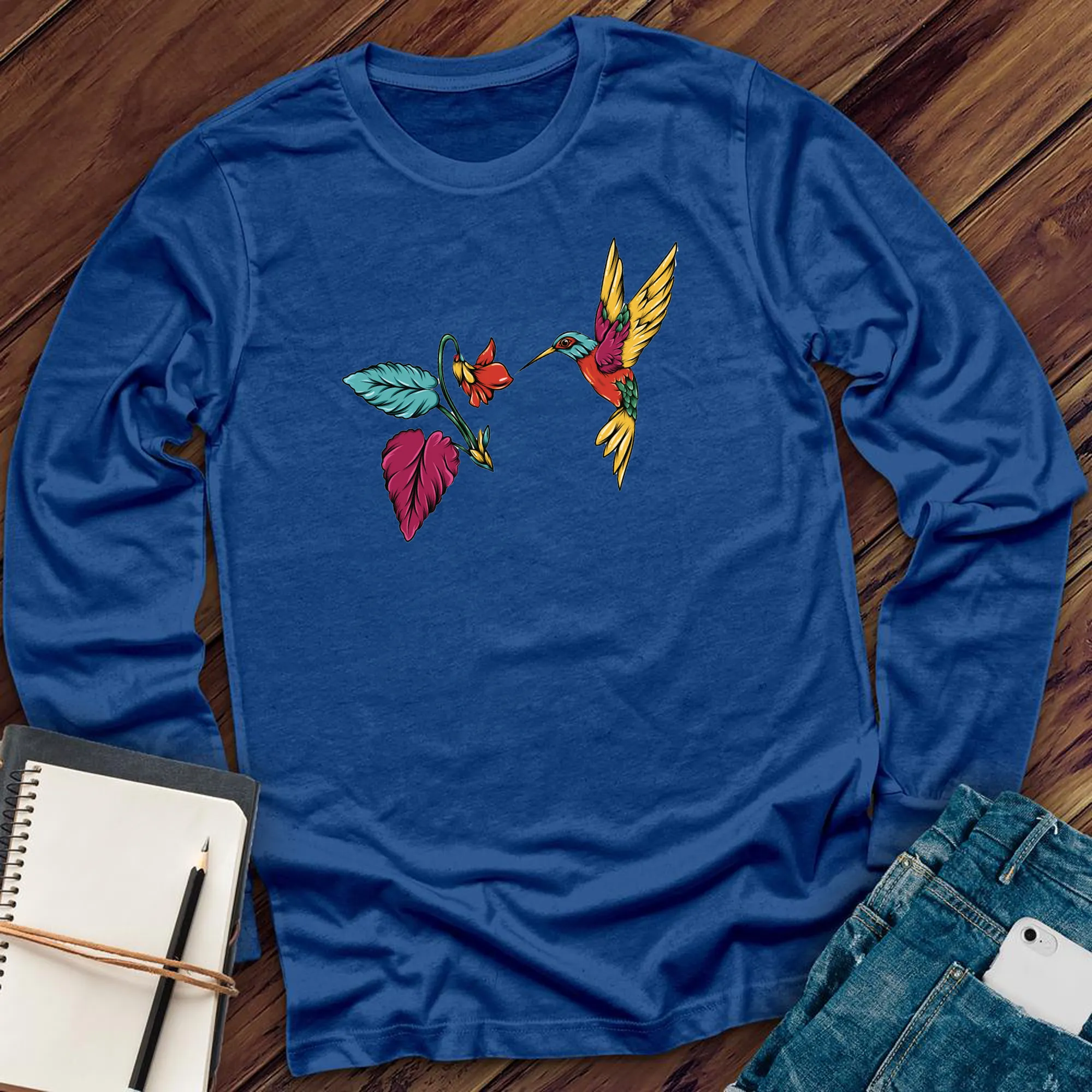 Colorful Hummingbird Long Sleeve