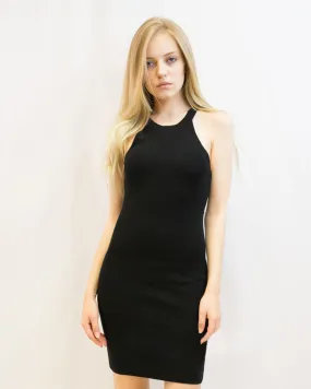 Cotton blend PETITE Bodycon Dress (Black)