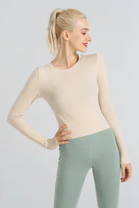 Crew Neck Long Sleeve Tops