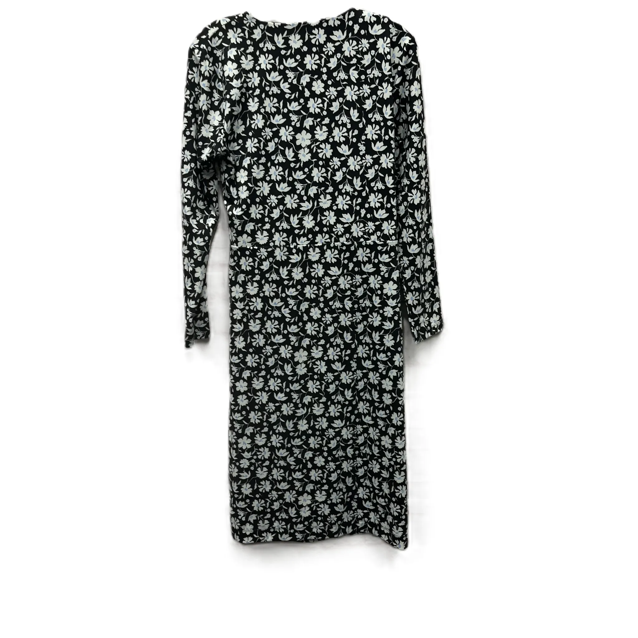 Dress Casual Midi By Ann Taylor In Black, Size: M
