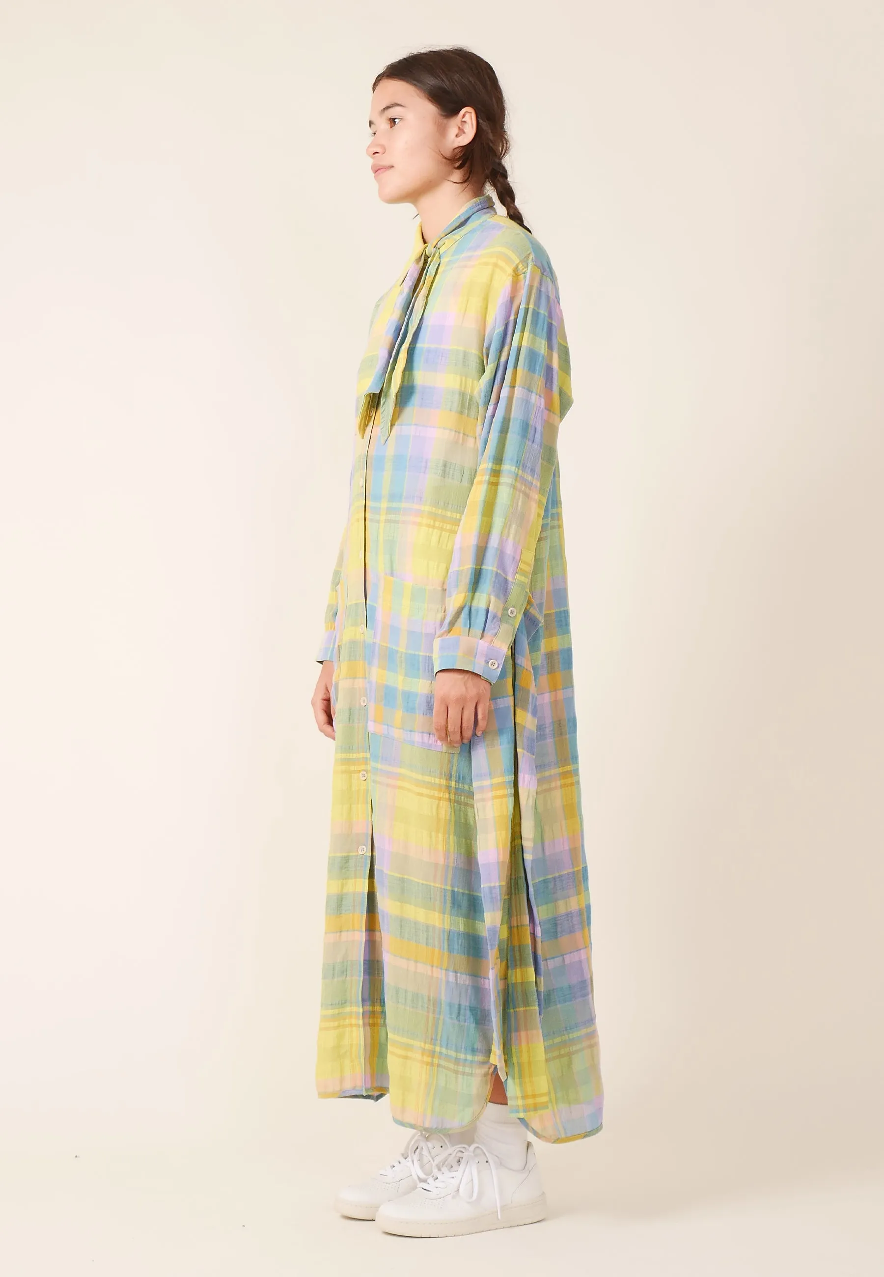 Flute Dress - Bright Checks