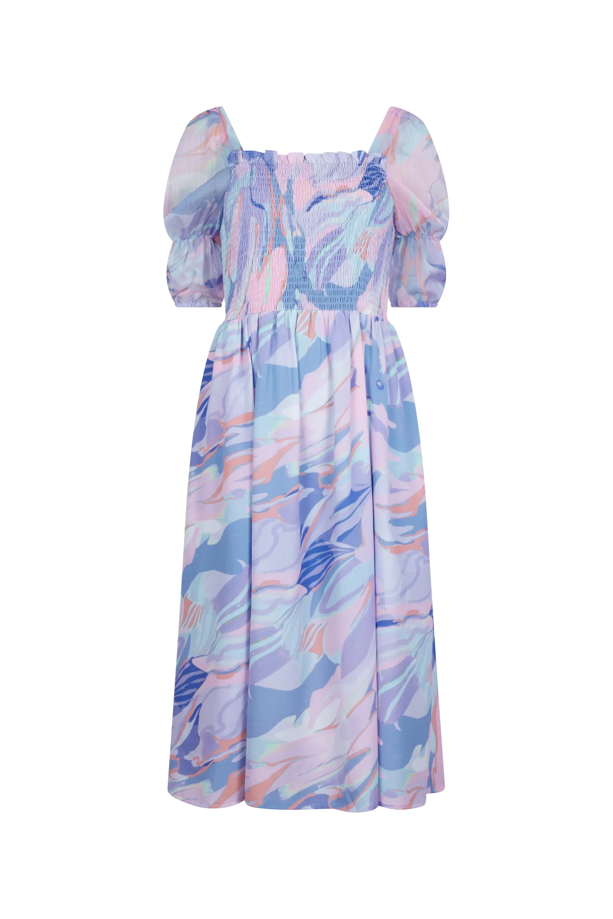 French Connection DALLA VERONA SMOCKED MIDI DRESS 71UCR