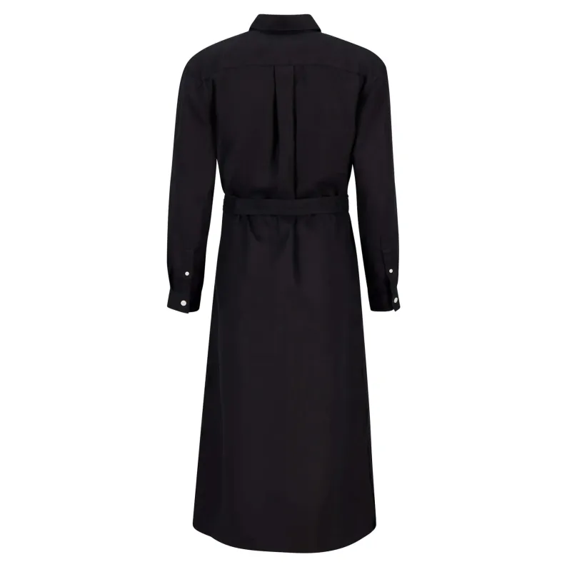 Fynch-Hatton LINEN SHIRT DRESS WITH BELT Black 20332053