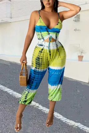 JC414 Tie Dye Cami Jumpsuits