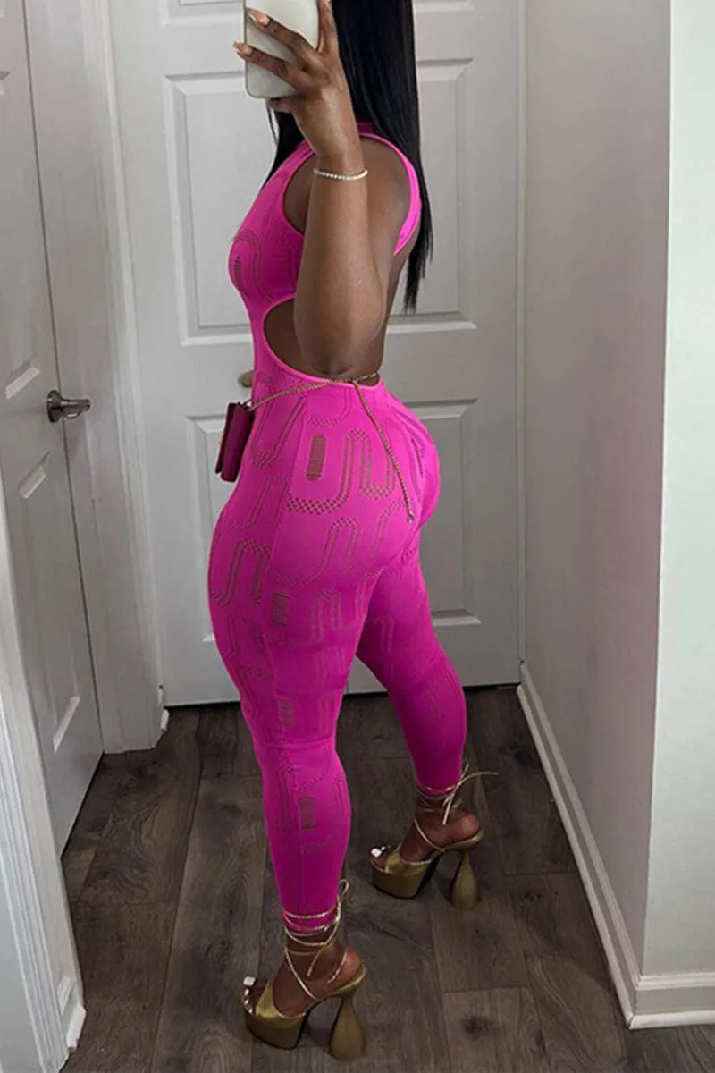 JE125 Cutout Sleeveless Jumpsuits