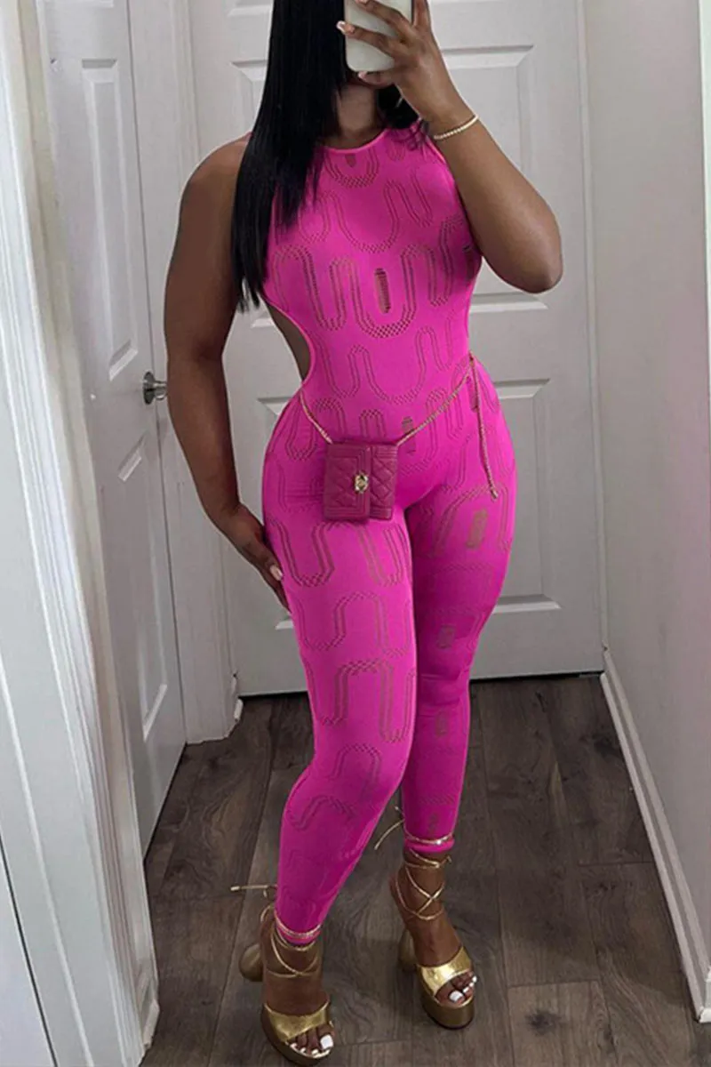 JE125 Cutout Sleeveless Jumpsuits