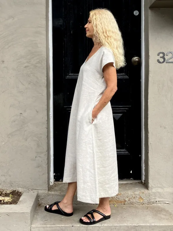 Jiva Linen Greta Dress - Natural