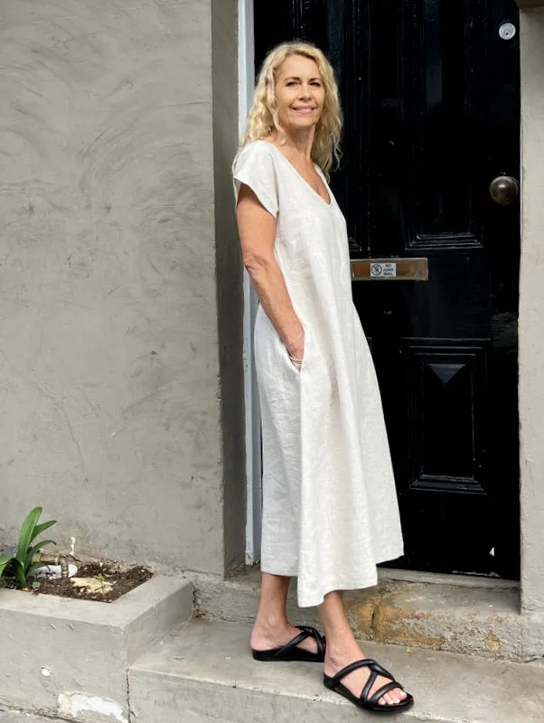 Jiva Linen Greta Dress - Natural