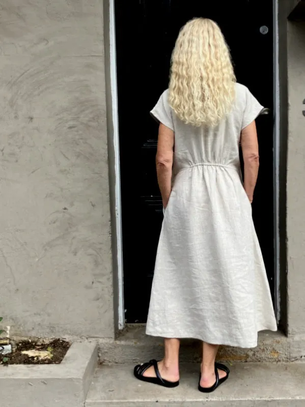 Jiva Linen Greta Dress - Natural
