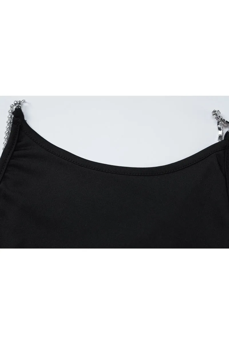 JM0385 Rhinestones Chains Jumpsuits