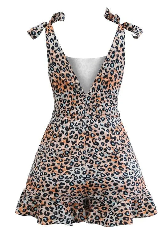 JZ703 Tied Rope Ruffled Jumpsuit