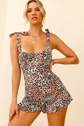 JZ703 Tied Rope Ruffled Jumpsuit
