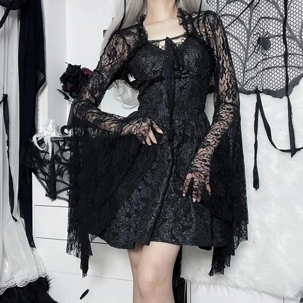 Lace Bell Sleeve Chic Cardigan