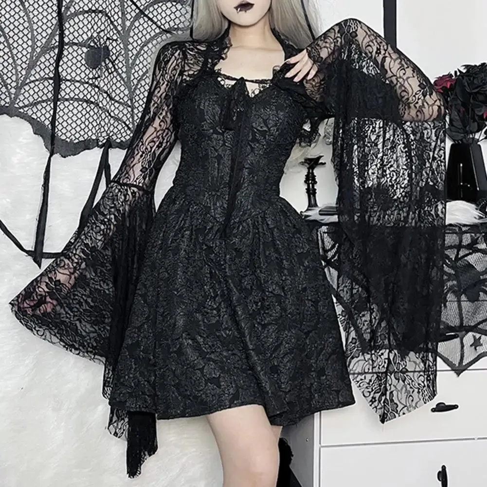 Lace Bell Sleeve Chic Cardigan