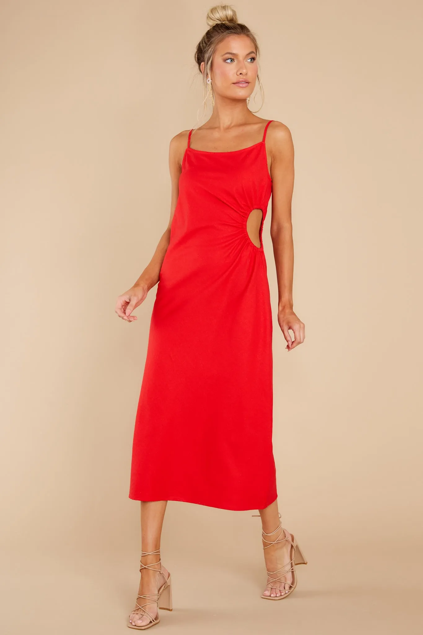 Made To Love Red Midi Dress