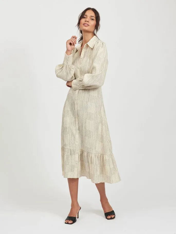 Mani Long Sleeve Shirt Dress