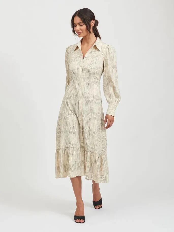 Mani Long Sleeve Shirt Dress