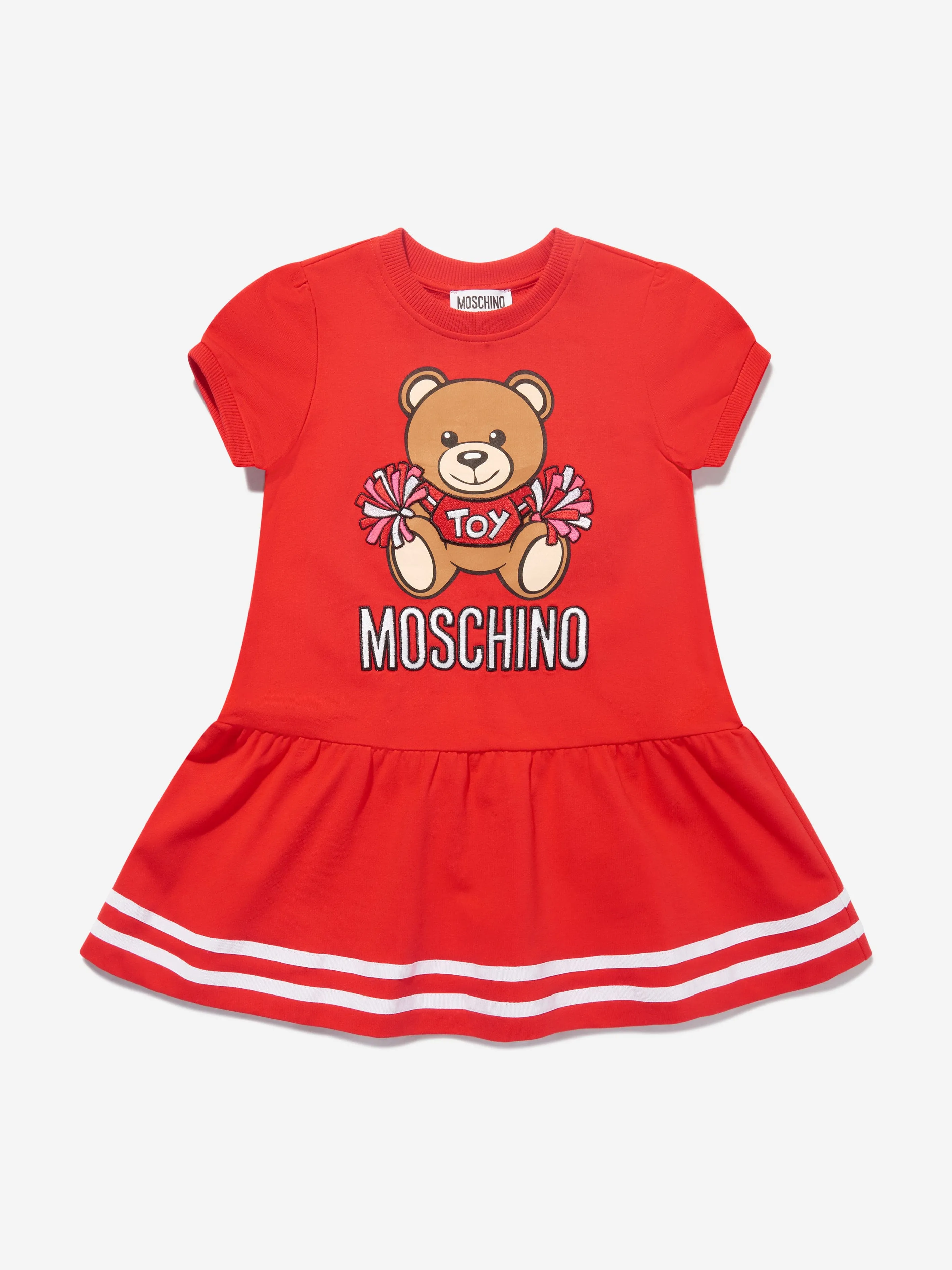 Moschino Girls Cotton Teddy Toy Cheerleader Dress