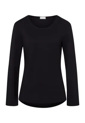 Natural Shirt Organic Cotton Round Neck Top | Black 78750-019