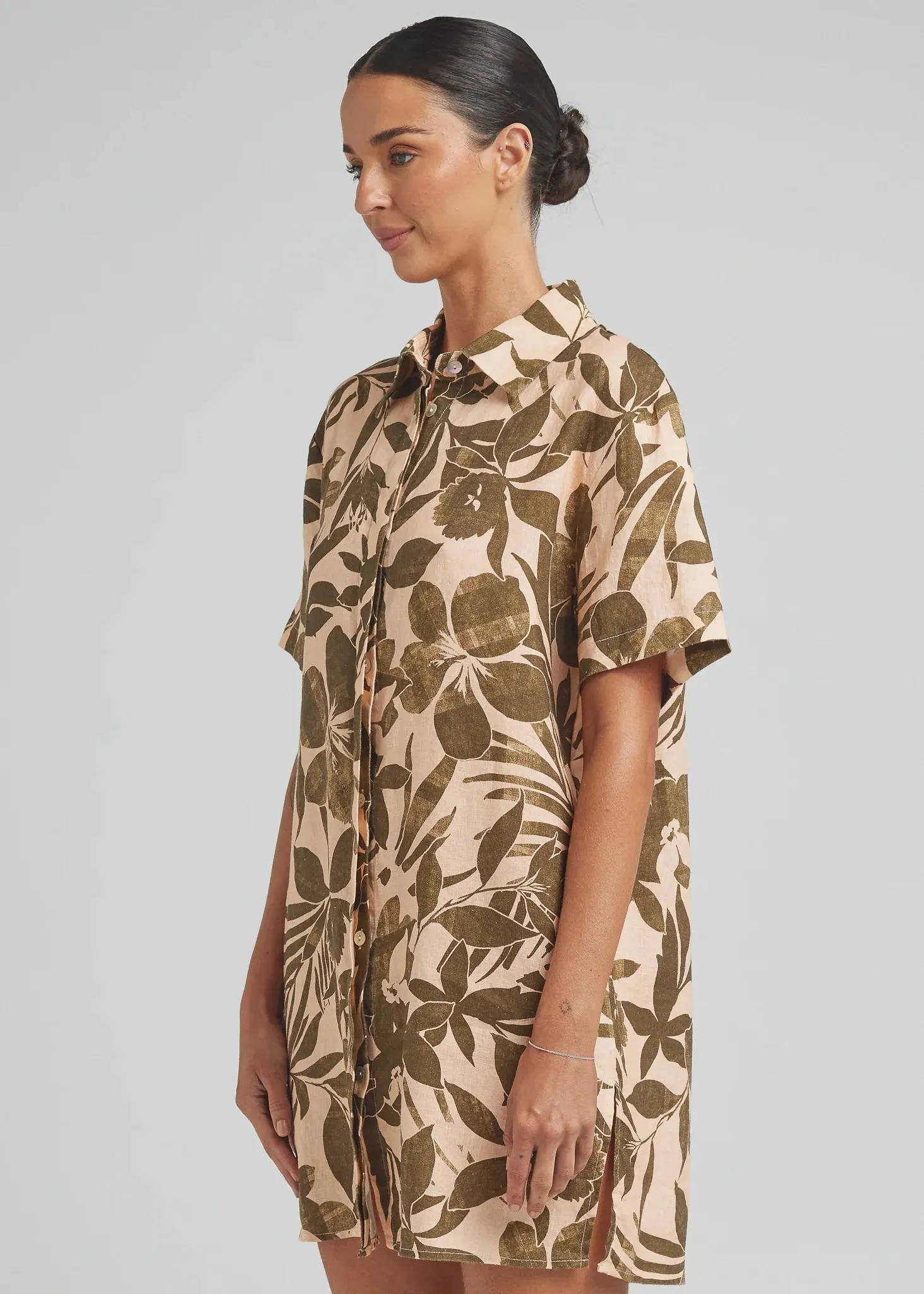 POOLSIDE PARADISIO Mo'orea Shirt Dress - Peach