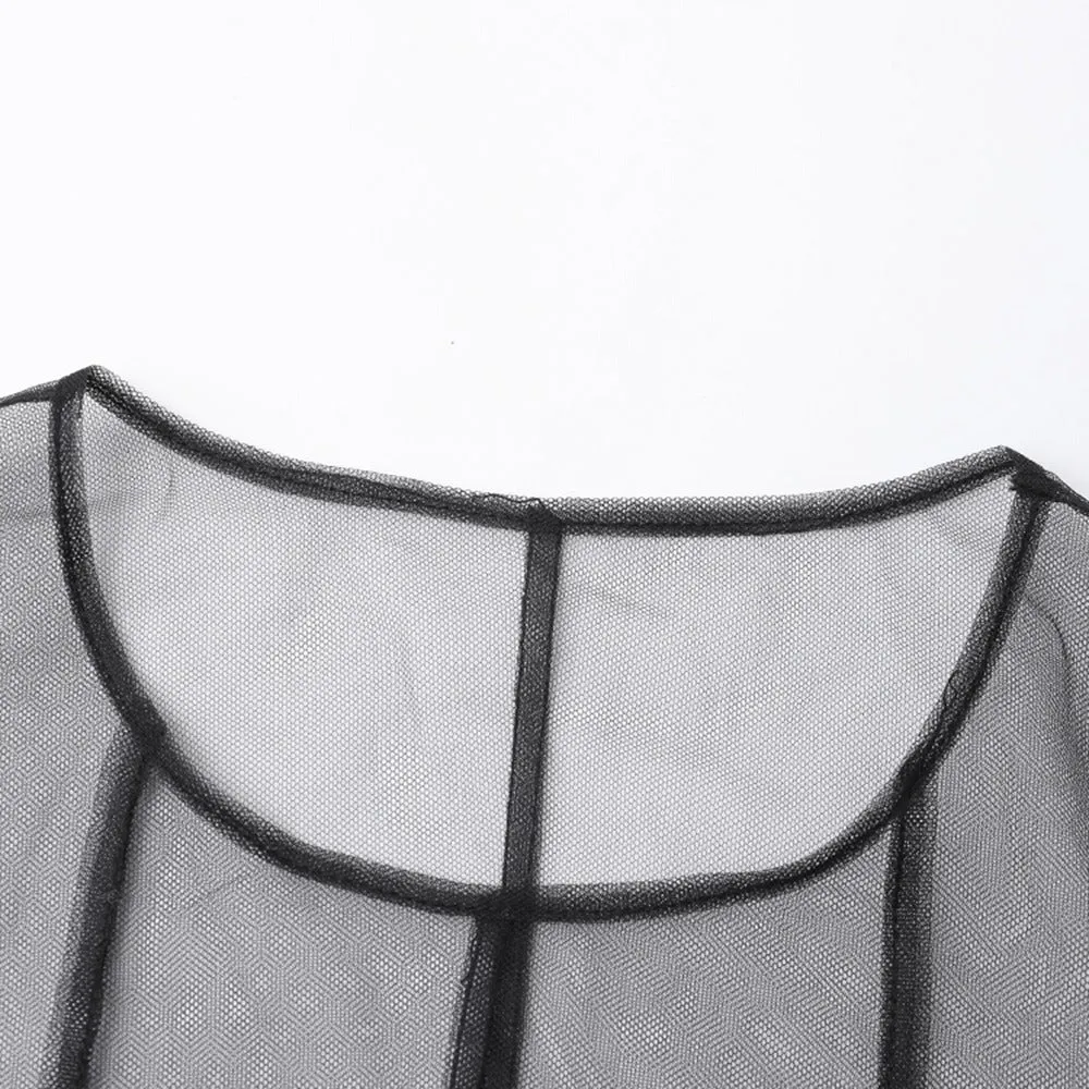 Pre Order:  Irregular Multi Layered Mesh Dress