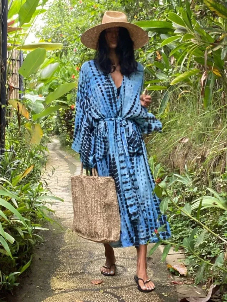 Printed Loose Kimono Cardigan