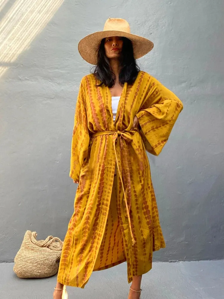 Printed Loose Kimono Cardigan