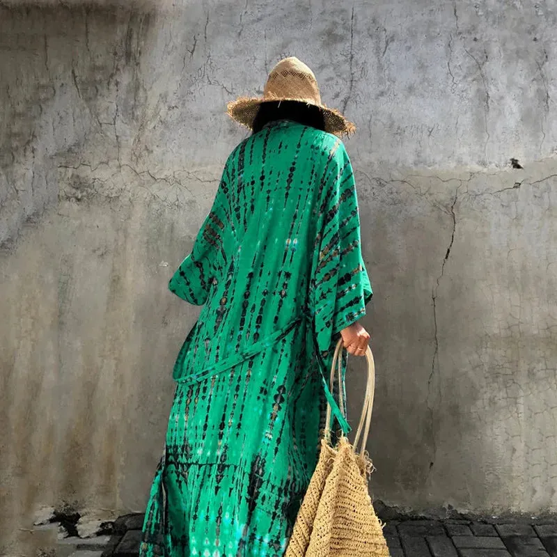Printed Loose Kimono Cardigan