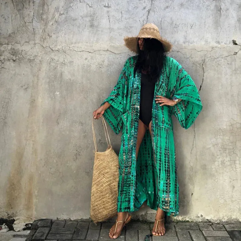 Printed Loose Kimono Cardigan