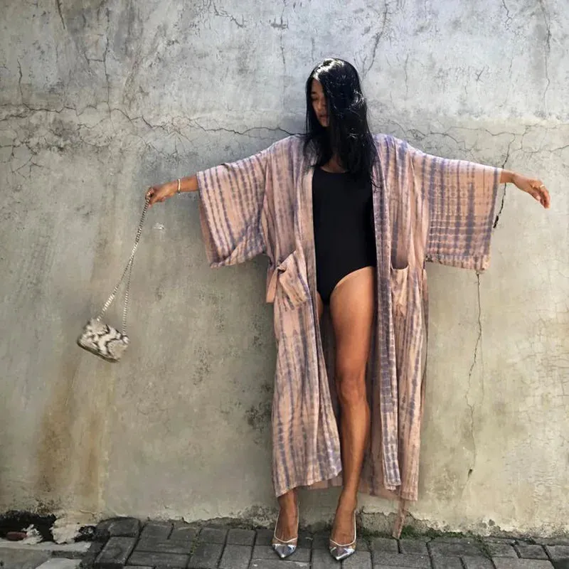 Printed Loose Kimono Cardigan