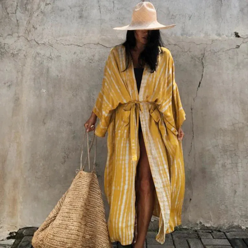 Printed Loose Kimono Cardigan