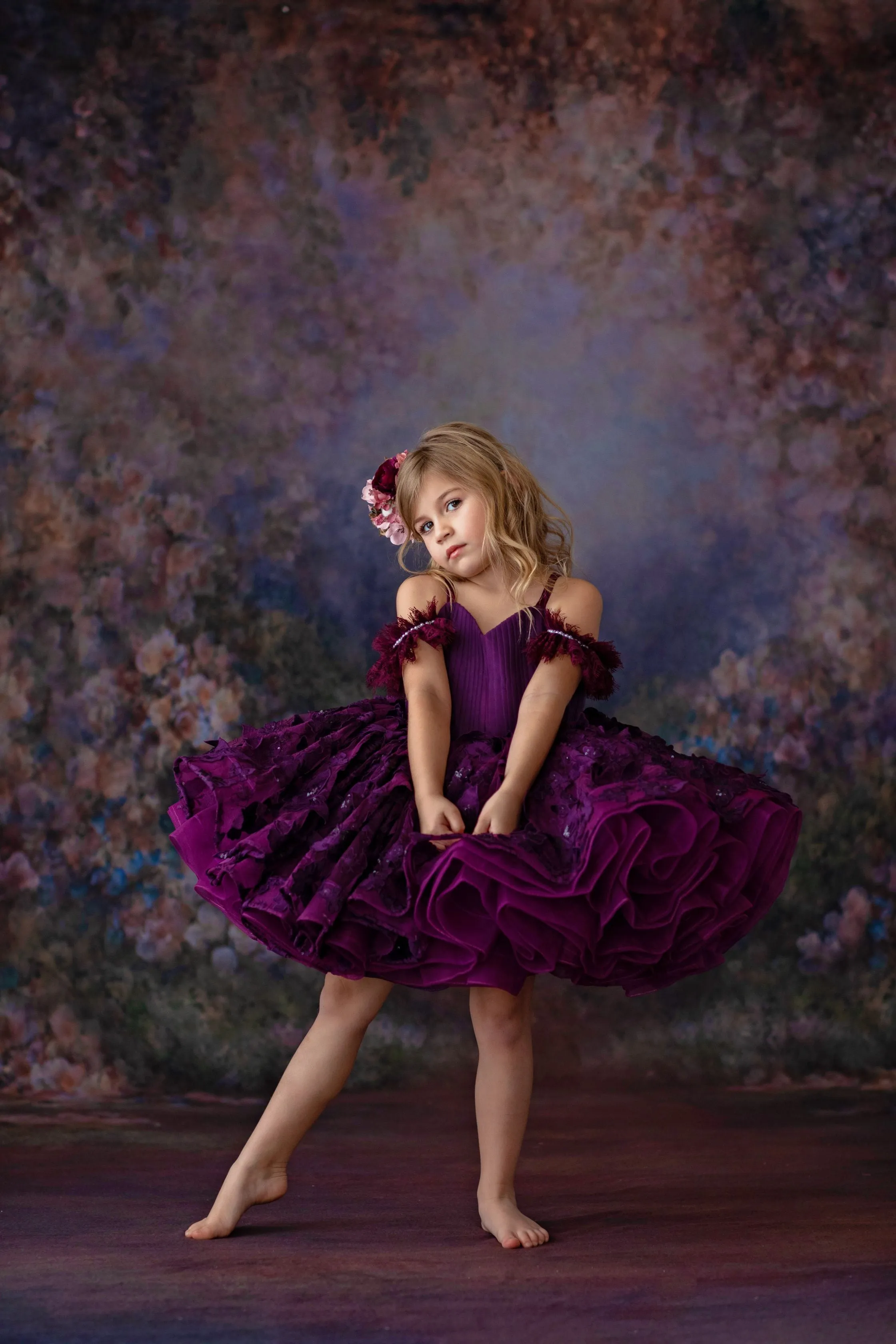 "Butterfly Kisses" -  Petal Short Length Dress  ( 4 Year - Petite 6 Year)
