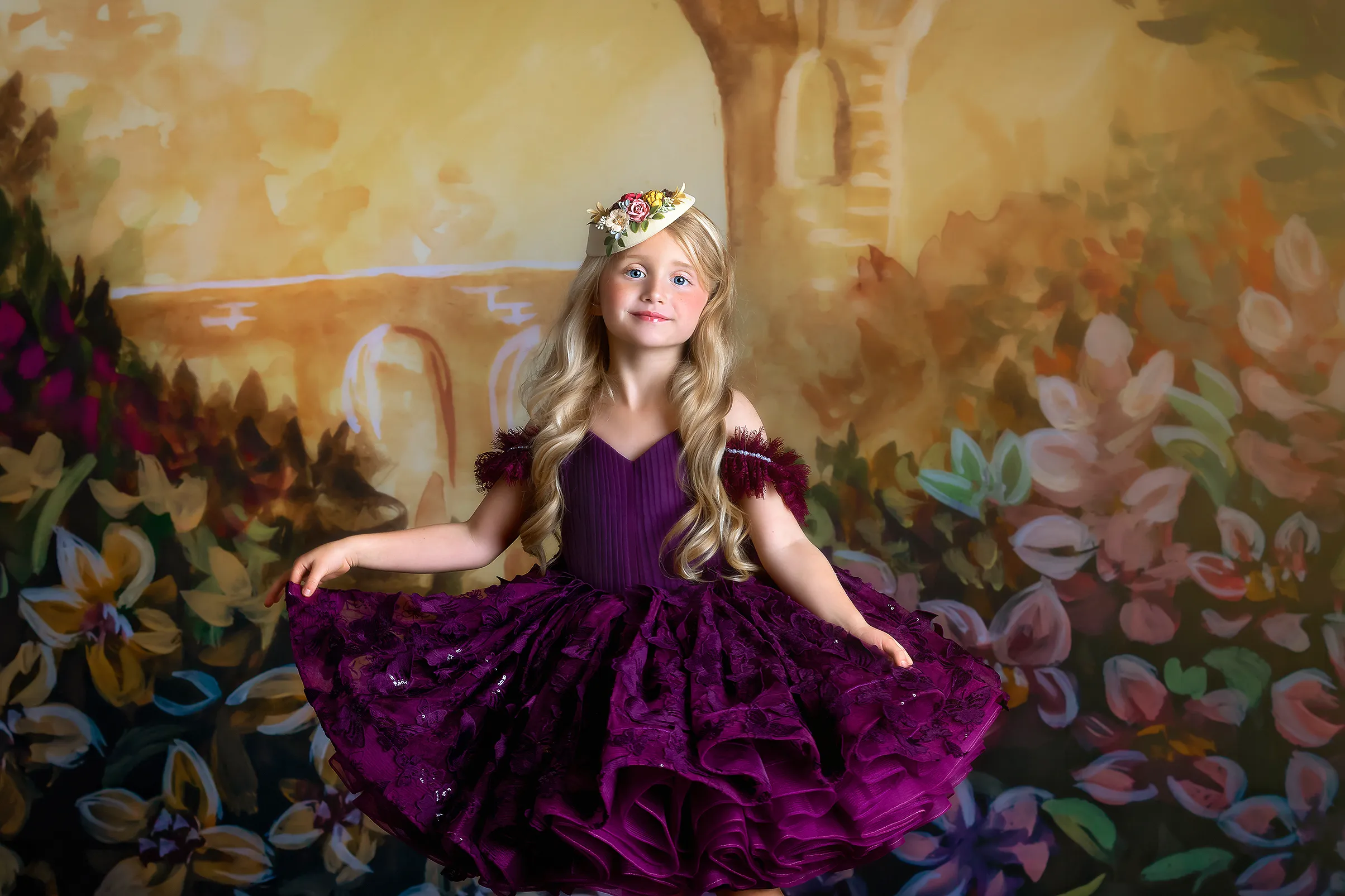 "Butterfly Kisses" -  Petal Short Length Dress  ( 4 Year - Petite 6 Year)